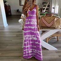 Плюс рокля с размер за жени бохемски отпечатани v Вратни плажни рокли Окач