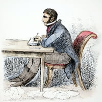 George Cruikshank n. Английски карикатурист и илюстратор. Ецване на карикатура за автопортрет, 1820. Печат на плакати от