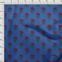 OneOone Silk Tabby Leaves Leaves & Floral Block Printted Craft Fabric Bty Wide