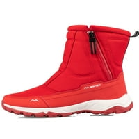 Gomelly Womens Winter Boot Plush облицовани снежни ботуши цип в средата на телешки ботуши леки топли обувки на открито ботуш червено 5