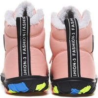Момчета момичета снежни ботуши Зимни топли обувки с висок връх на открито спортни неплъзгащи се пешеходни обувки Зимни обувки за деца