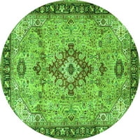 Ahgly Company Indoor Square Medallion Green Традиционни килими, 3 'квадрат