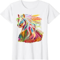Конна акварелна тениска на коня