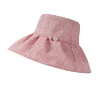 Дамски външна ежедневна декорация на лък големи глави дизайн модна слънчева шапка UV защита