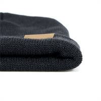 Зимна топла цветна съвпадаща вълнена шапка плюшена уплътнена плетена шапка на открито студено доказателство къса кожа шапка за мъже и жени