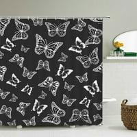 Цветна красива пеперуда душ завеси за баня завеси водоустойчиви полиета тъкан баня декор с куки 180x