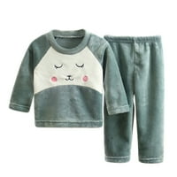 Герсом малко дете бебе момче момичета пижами комплект дълъг ръкав комфорт памук за сънлищни дрехи пуловер суичъри+панталони есен есен зима pjs дрехи