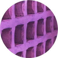 Ahgly Company Indoor Round шарени тъмни пурпурни лилави килими, 5 'кръг