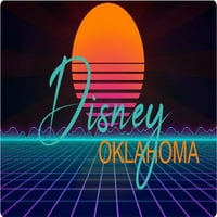 Disney Oklahoma Vinyl Decal Stiker Retro Neon Design