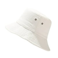 Шапки за жени шапки за мъже Униза кофа твърди слънчев слънце и слънцезащитен крем намален клирънс дами и господа шапки бели с един размер