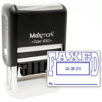 Maxmark голям печат за дата с факс самостоятелно мастило дата печат, голям размер - синьо мастило