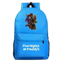 Bzdaisy раница с двойни мрежести джобове и 15 '' отделение за лаптоп - пет нощи в темата на Фреди за деца за деца тийнейджър