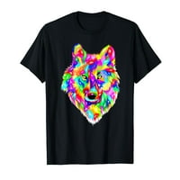 Цветни вълци графичен дъгов вълк