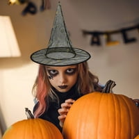 Хелоуин шапка на вещици - жени мъже Маскарадни шапки - Отпечатани платни магьоснически шапки - аксесоари за костюми за Хелоуин - Косплей реквизит
