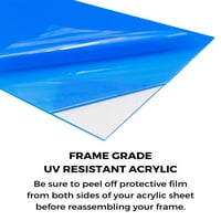 Рамка от неръждаема стомана Сребърна рамка за картина - Съвременната фото рамка включва UV акрилна разбивка
