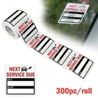 300pc руло етикети за смяна на маслени услуги Напомняне на стикери Clear Lite Sticker Pack
