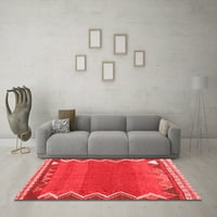 Ahgly Company Indoor Rectangle Oriental Red Traditional Area Rugs, 7 '10'