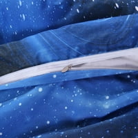 Piccocasa Polyester Galaxy Sky Duvet Cover комплект за двойно легло, 2 части, синьо