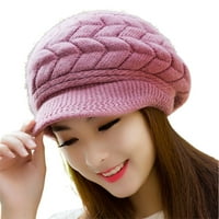 Женска шапка солидна цветова стрелка модел есен зима къса кратка куполна шапка за открито