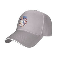 Cepten мъжки и женски хип хоп уникален печат с лого на Talladega Nights регулируема бейзболна шапка сиво