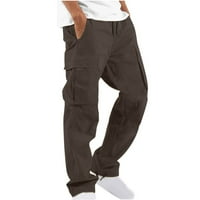Мъже солидни ежедневни джобове на открито с прав тип фитнес панталони Панталони панталони панталони