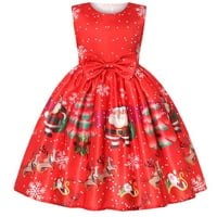 Коледна рокля Utoimkio за момичета Разчистване на принцесови рокли за момичета за момичета рокля Дядо Коледа Снежинка Детска пола Карикатура принцеса рокля коледни костюми