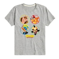 Crash Bandicoot - Графична тениска с герои от катастрофа - малко дете и младежки тениска с къс ръкав