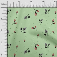 Oneoone Rayon Mint Green Fabric Floral Dress Mattery Fabric Print Fabric до двора