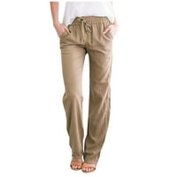 Аурорални панталони за жени Разчистване жени Небрежни еластичност на талията с широка палака панталони панталони панталони панталони