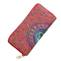 Phonesoap Fashion Women Oxford Embroidery Road Wallet Coin Bag Purse Phone Bag Red Red