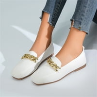 Eczipvz обувки за ходене жени жени балетни апартаменти обувки удобно приплъзване на обувки ежедневни обувки за рокли приплъзване на обувки, бяло