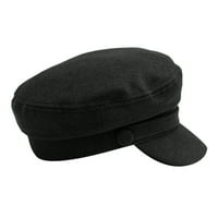 xiuh винтидж жени зимна солидна шапка барета корейски художник newsboy berets модни шапки черни