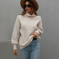 Akiihool плюс размери пуловери за работа на женски огромен батбонища с дълъг ръкав плетен пуловер Небрежен джъмпер на пуловер