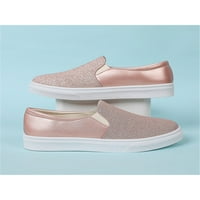 Lacyhop дамски ежедневни обувки комфорт апартаменти еластични плоски обувки ежедневно хлъзгащи се устойчиви мокасини Леки плъзгачи върху мокасини розово 7.5