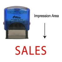 Eloria Sales Self Inking Cubber Stam Business персонализиран печат офис стационарен, цвят: синьо мастило