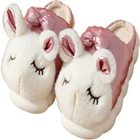 Coceopyut Cute Bunny чехли за жени Неплъзнени зимни уютни топли плюшени облицовани чехли на къщи на закрито и на открито