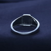 Мъжки двутонен пръстен на Зевс в 14K бяло злато над стерлингово сребро, размер на пръстена 12