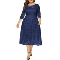 Lopecy-sta женска мода с голям размер куха дантелена джобна рокля вечерна рокля дълга пола сделки разчистен мини пола кожа пола синя