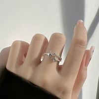 Doubleyi дами пръстен Подарък Личност от висок клас Златен 4-точен звезден женски пръстен