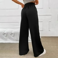 Дамски панталони за крака памук елегантен топъл мека еластичен тънък отпуснат черно, обикновено използван за коледен размер 3xl