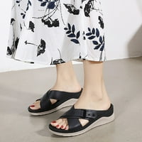 Puawkoer за жени сандали модни дами плажни клинове сандали обувки чехли Причини за бохемски женски сандали