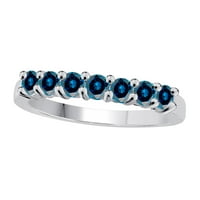 Aonejewelry 0. Ct. TTW Stone Blue Diamond Engament Ring в 10K бяло злато