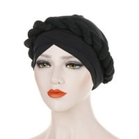 Cxda fashion pure color плитки мюсюлмани жени тюрбан шапка химио капачка за глава