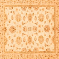 Ahgly Company Indoor Square Oriental Orange Traditional Reave Rugs, 5 'квадрат