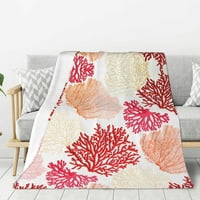 Nosbei розово оранжево руно хвърляне на одеяло леко меко уютно фланелно одеяла за момичета жени за диван легло диван пътуване nosbei 60