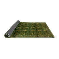 Ahgly Company Indoor Round Oriental Green Industrial Area Rugs, 5 'кръг