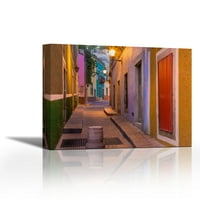 Цветна улица II - Съвременна изящна изкуство Giclee on Canvas Gallery Wrap - Wall Décor - Art Rainting - Готов за окачване