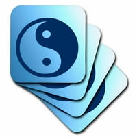 Blue Zen Yin Yang- Духовност- Балансиране- изкуство набор от каботаж- Soft CST-42709-1