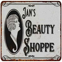 Jan's Beauty Shoppe Chic Sign Vintage Décor Metal Sign 112180021343