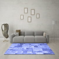 Ahgly Company Indoor Square Packwork Blue Transitional Area Rugs, 5 'квадрат